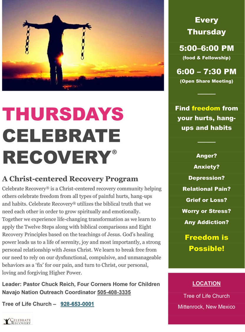 Celebrate Recovery ministry flyer